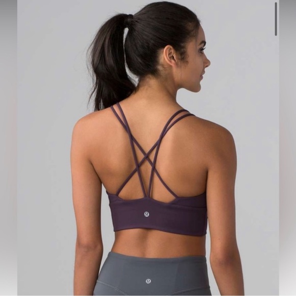 lululemon athletica Other - LULULEMON Pushing Limits Strappy V Neck Longline Sports Bra - Size 6